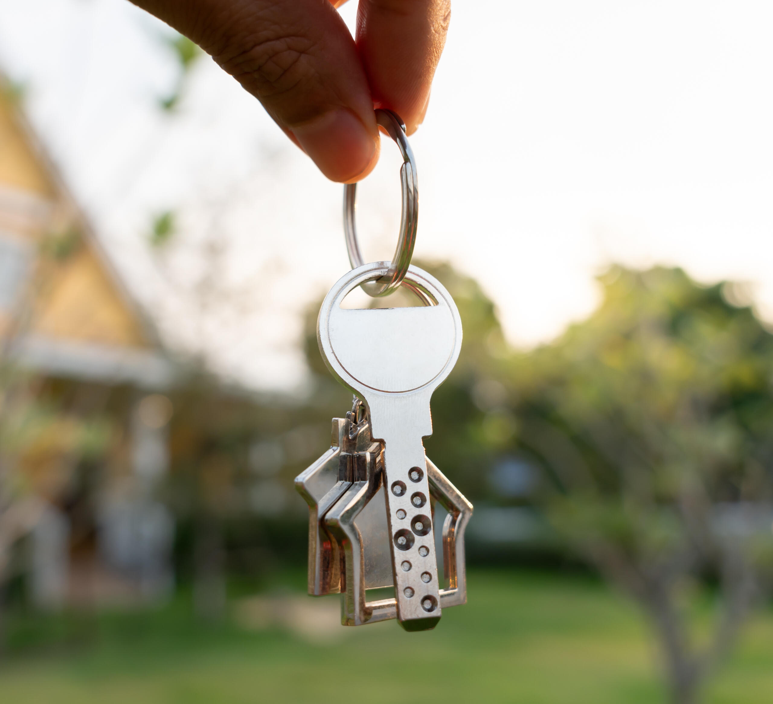 Keys being handed over for a house